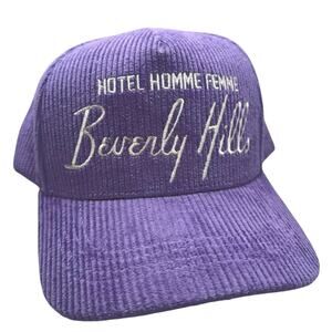 •NEW• Homme + Femme LA • Hotel Homme Femme Corduroy SnapBack Hat in Purple 💟